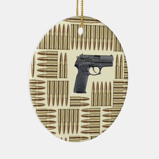 Waffen und Kugeln Keramik Ornament (Rechts)