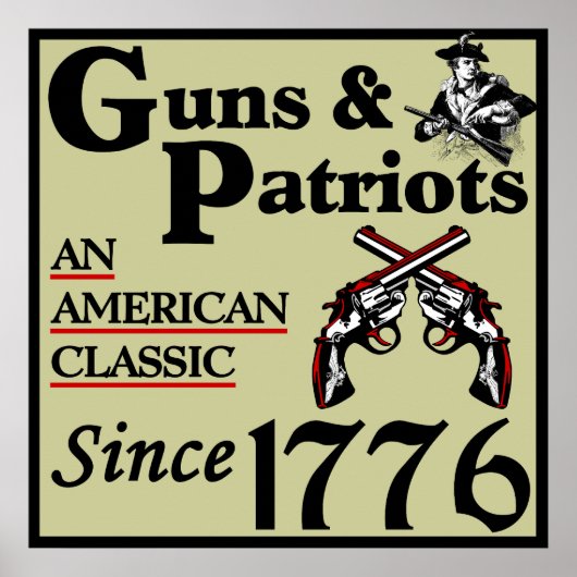 Waffen und Patrioten Poster (Vorne)