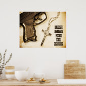 Waffen und Religion Poster (Küche)