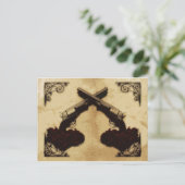 Waffen und Rose Postkarte (Stehend Vorderseite)