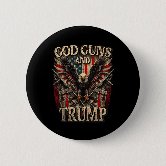 Waffen und Trump 2. Flag Flag Eagle American F Button (Vorderseite)