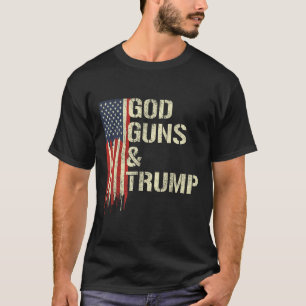 Waffen und Trump I 2. Änderung Trump Flag Amerika T-Shirt