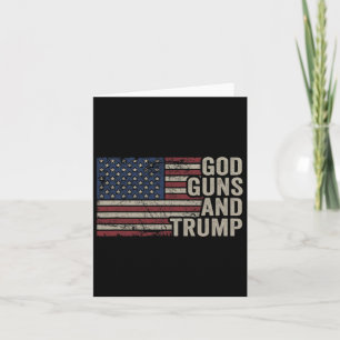 Waffen und Trump - Pro God Gun Funny Republikaner  Karte