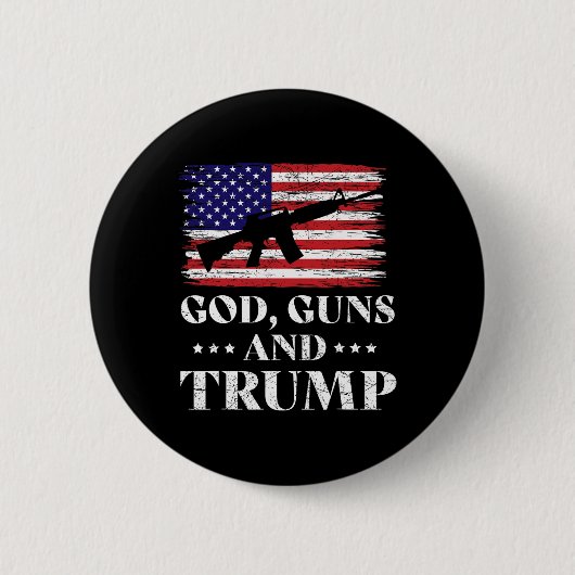 Waffen und Trump-Shirt Button (Vorderseite)