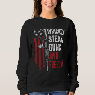 Waffen Whiskey Biere und Freiheit trinken US-Gun O Sweatshirt