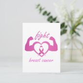 Waffen zur Bekämpfung von Brustkrebs Postkarte (Stehend Vorderseite)