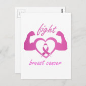 Waffen zur Bekämpfung von Brustkrebs Postkarte (Vorne/Hinten)