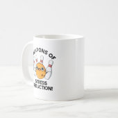 Waffen zur Stressreduzierung Witziger Bowling Kaffeetasse (Vorderseite Links)