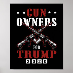 Waffenbesitzer für Trump Republikaner Konservativ Poster