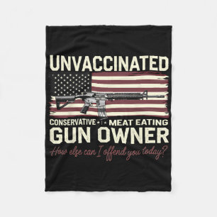 Waffenbesitzer USA-Flagge Änderung Geschenk für Ko Fleecedecke