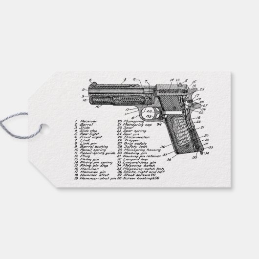 Waffendiagramm V2 Geschenkanhänger (Rückseite Horizontal)