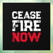 Waffenfeuer Jetzt weiß rot schwarz erschüttert geg Fensteraufkleber (Blatt 3)