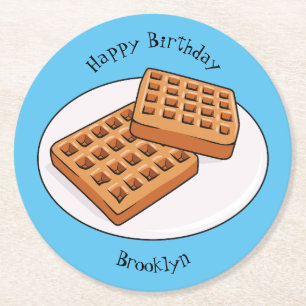 Waffenillustrierung des Cartoon Runder Pappuntersetzer