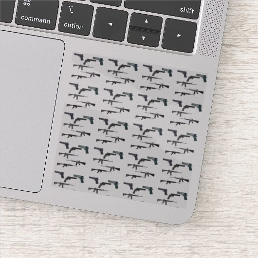 Waffenkollage Aufkleber (Detail)