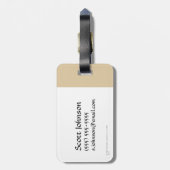 Waffenkollage Gepäckanhänger (Rückseite vertikal)