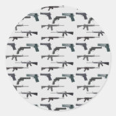 Waffenkollage Runder Aufkleber (Vorderseite)