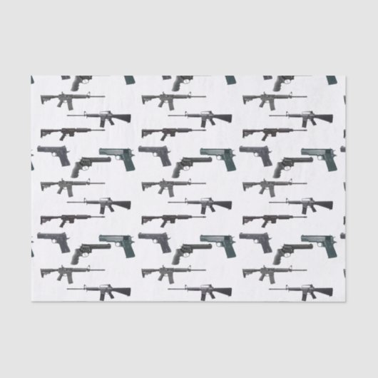 Waffenkollage Seidenpapier (Vorderseite)