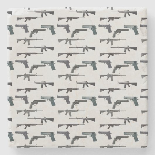 Waffenkollage Steinuntersetzer (Vorderseite)