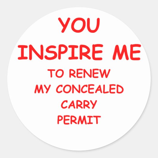 Waffenrechte Runder Aufkleber (Vorderseite)