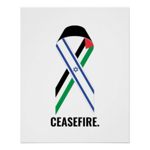 Waffenruhe - Brand für Israel und Palästina Poster