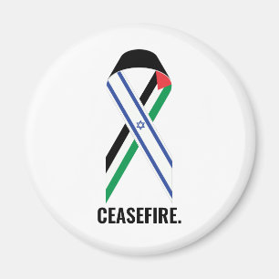 Waffenruhe Israel und Palästina Flaggen Streifen w Magnet