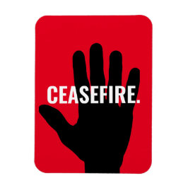 Waffenruhe rot schwarz-schwarz-Stopp Hand gegen Kr Magnet