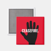 Waffenruhe rot schwarz-schwarz-Stopp Hand gegen Kr Magnet (Vorderseite/Rückseite)