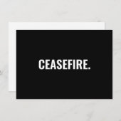 Waffenruhe Schwarz-weiß minimalistisch gegen Krieg (Vorne/Hinten)