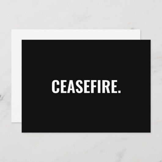 Waffenruhe Schwarz-weiß minimalistisch gegen Krieg (Vorne/Hinten)