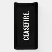 Waffenruhe Schwarz-weißer Text minimalistisch gege Banner (Vertikal)