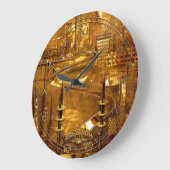 Waffenstillstand Futuristische Stadt Große Wanduhr (Winkel)