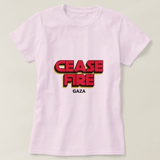 Waffenstillstand Gaza Gaza Völkermord T-Shirt (Design vorne)