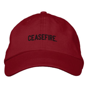 Waffenstillstand schwarzer Sondertext minimalistis Bestickte Baseballkappe