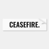 Waffenstillstand Weißer schwarzer Text minimalisti Autoaufkleber (Vorne)