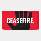 Waffenstillstandsbrauch rot schwarz Hand gegen Kri Banner (Horizontal)