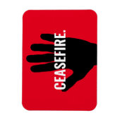 Waffenstillstandsbrauch rot schwarz Hand gegen Kri Magnet (Vertikal)