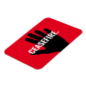 Waffenstillstandsbrauch rot schwarz Hand gegen Kri Magnet (Linke Seite)
