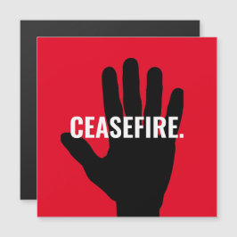 Waffenstillstandsroter weißer schwarzer Hand-Anti- Magnetkarte