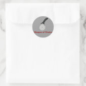 WAFFENWAHL RUNDER AUFKLEBER (Tasche)