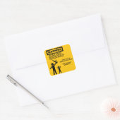 Waffenwarnung gegen Assault Quadratischer Aufkleber (Umschlag)