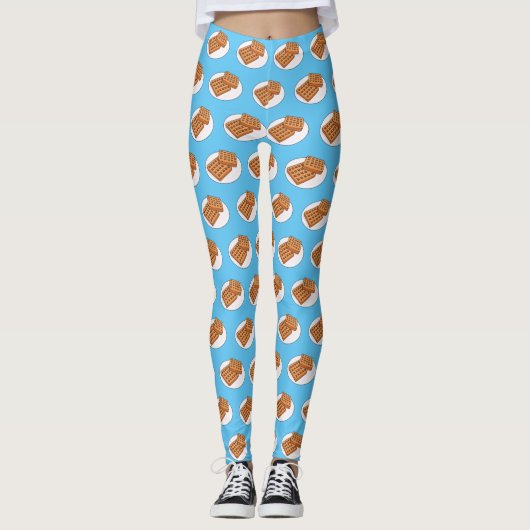 Waffle cartoon illustration  leggings (Vorderseite)