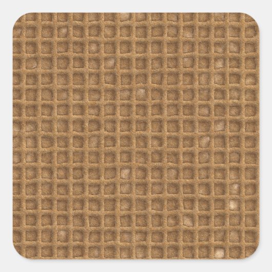Waffle Cone Quadratischer Aufkleber (Vorderseite)
