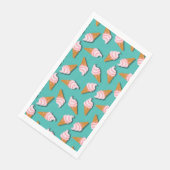 Waffle cones ice cream and frozen yogurt pattern serviette (Ecke)