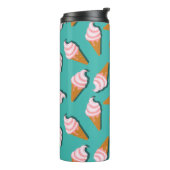 Waffle cones ice cream and frozen yogurt pattern thermosbecher (Nach links gedreht)