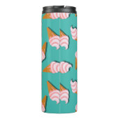 Waffle cones ice cream and frozen yogurt pattern thermosbecher (Rückseite)