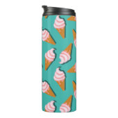 Waffle cones ice cream and frozen yogurt pattern thermosbecher (Nach rechts gedreht)