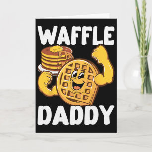 Waffle Daddy Food Lover Waffle Whisperer Vatertag Karte