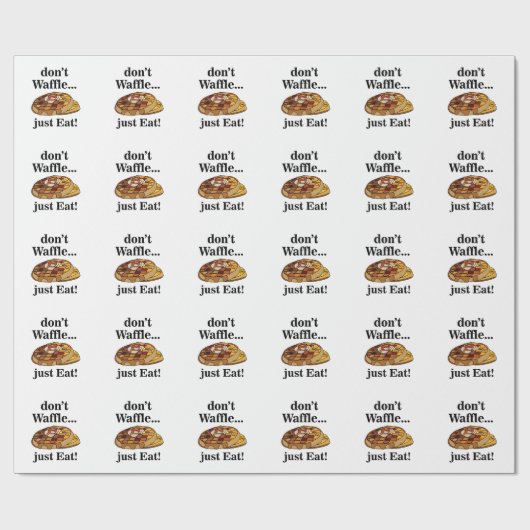 Waffle Dessert Food Funny Party Geschenkpapier (Flach)