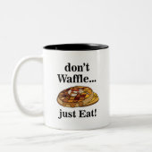 Waffle Dessert Food Funny  Zweifarbige Tasse (Links)