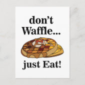 Waffle Dessert Funny Postkarte (Vorderseite)